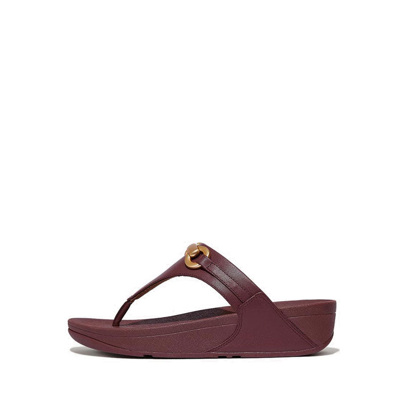 Chunky-Snaffle Leather Toe-Post Sandals