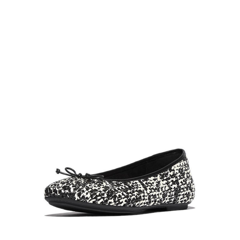 BOW WOVEN BALLET FLATS