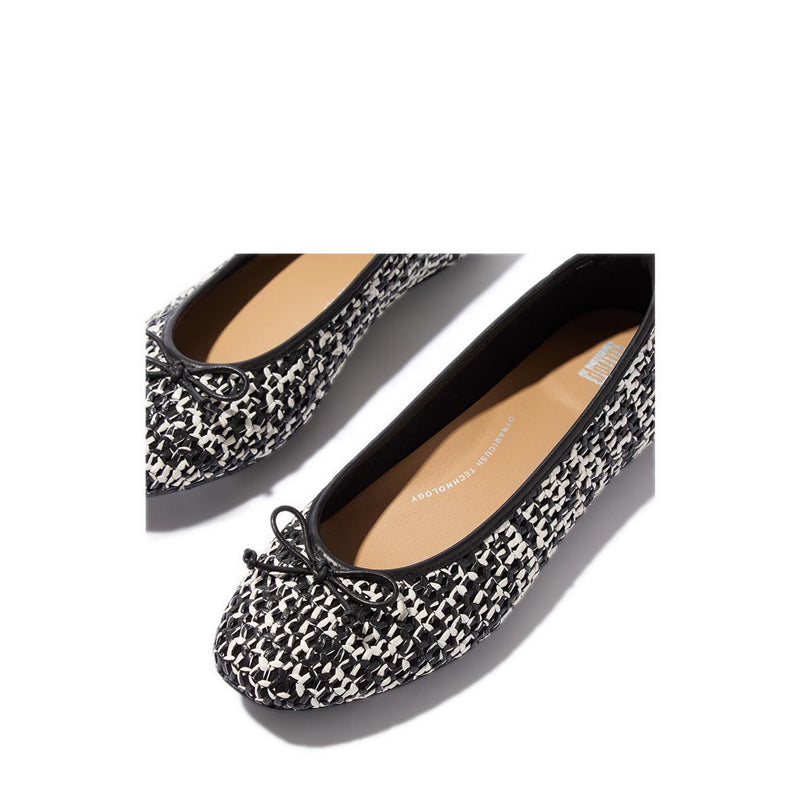 BOW WOVEN BALLET FLATS