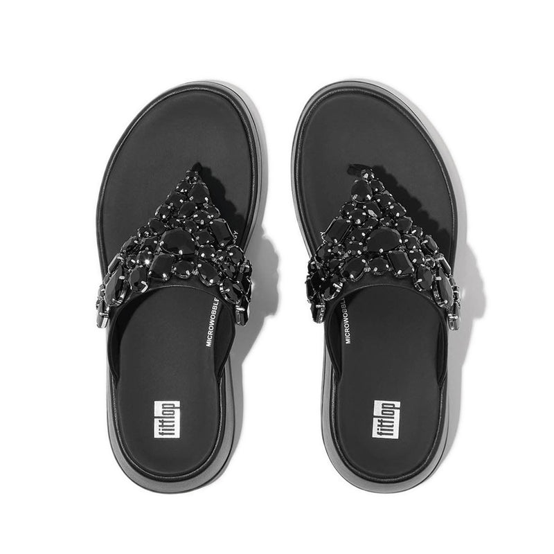 Jewel-Deluxe Leather Flatform Toe-Thongs – FitFlop Indonesia